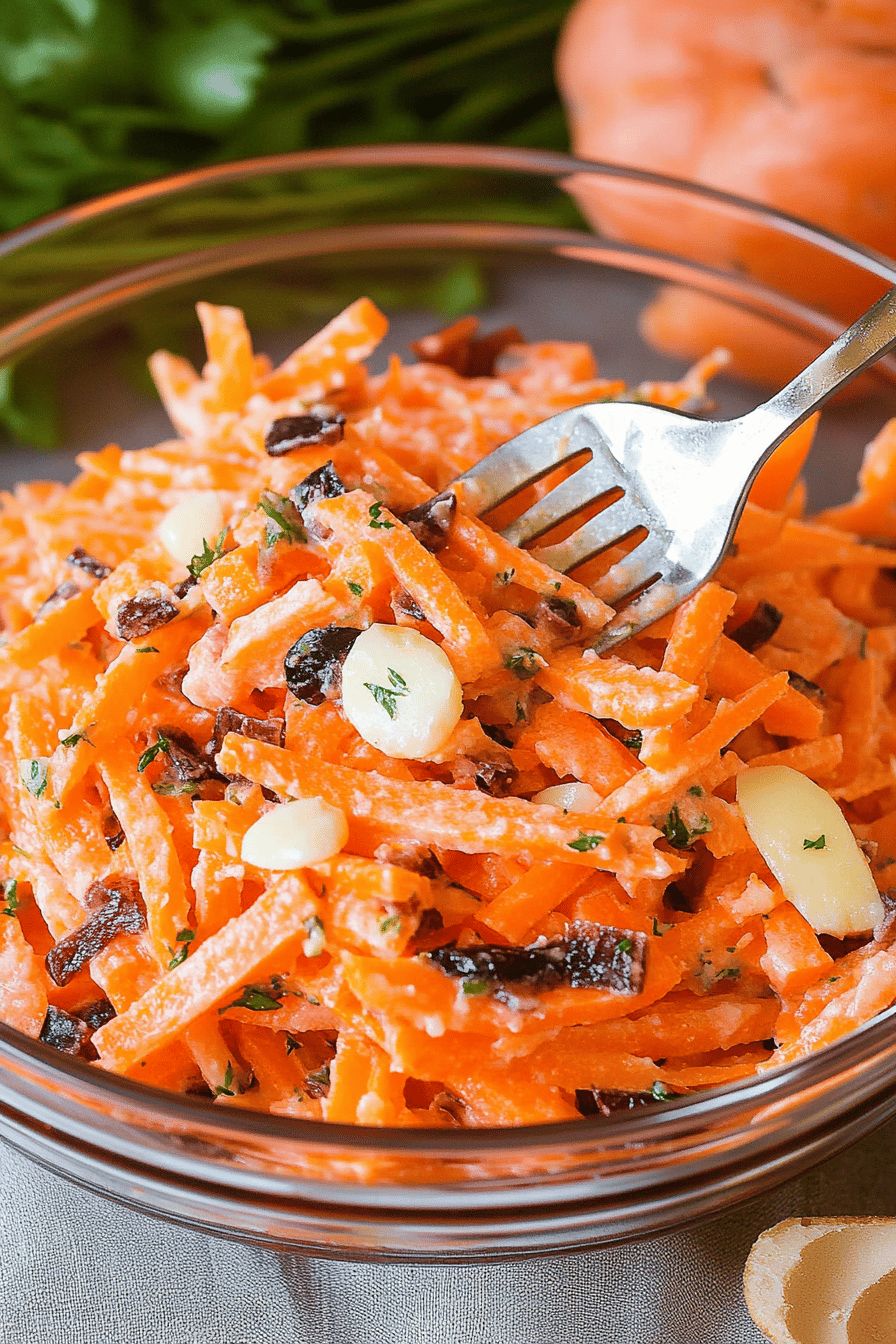 Carrot Salad Recipe ingredients organized and measured on kitchen counter