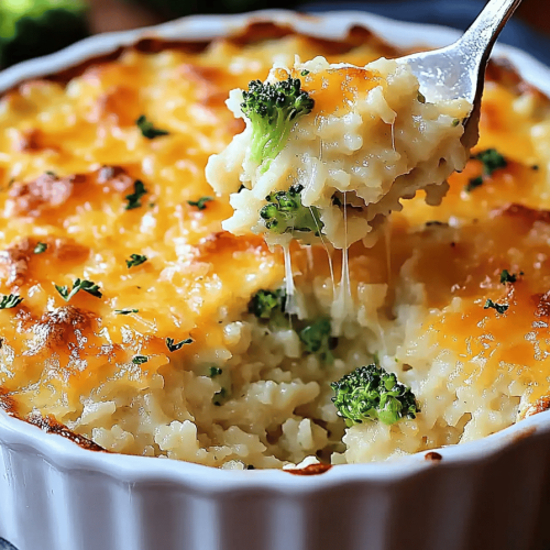 Cheesy Broccoli Rice Casserole