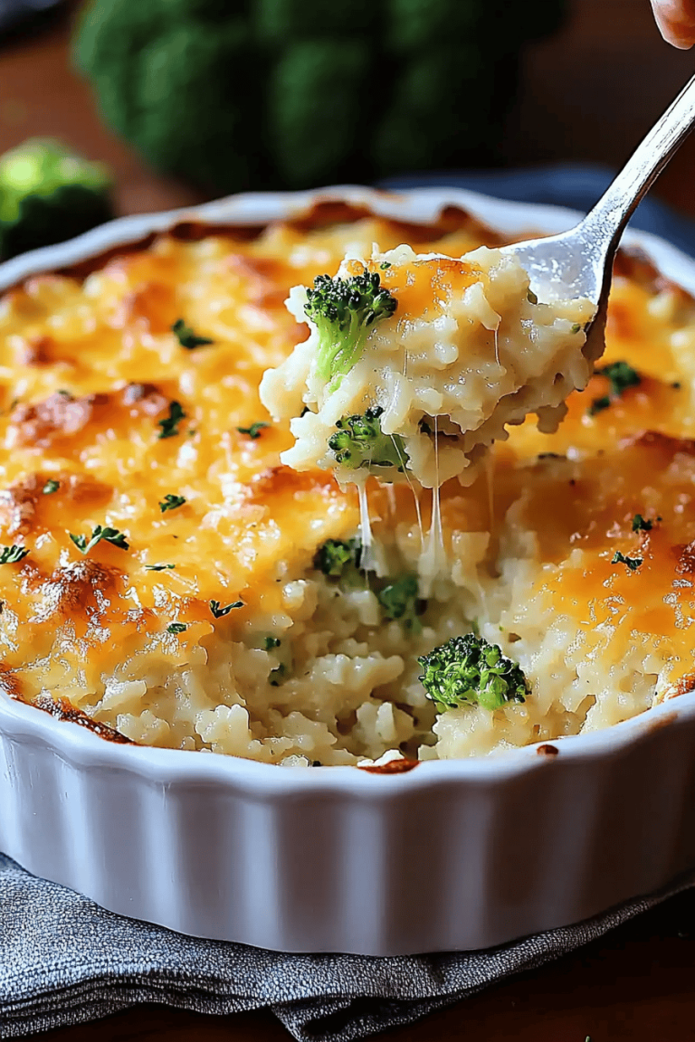 Cheesy Broccoli Rice Casserole