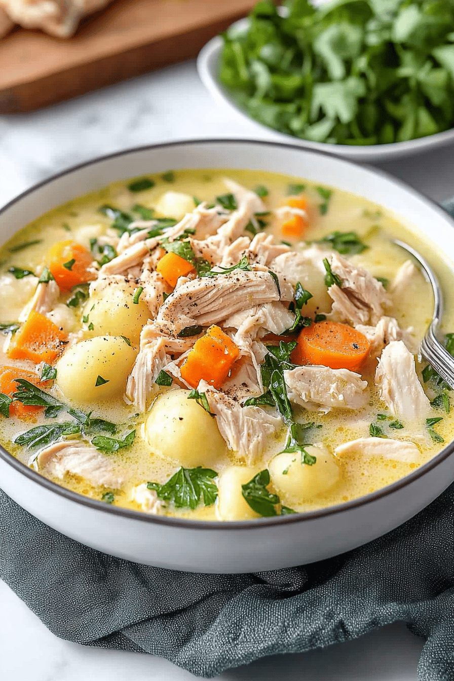 Chicken Gnocchi Soup Recipe final dish beautifully presented and ready to serve