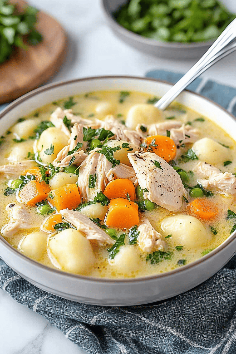 Chicken Gnocchi Soup Recipe ingredients organized and measured on kitchen counter