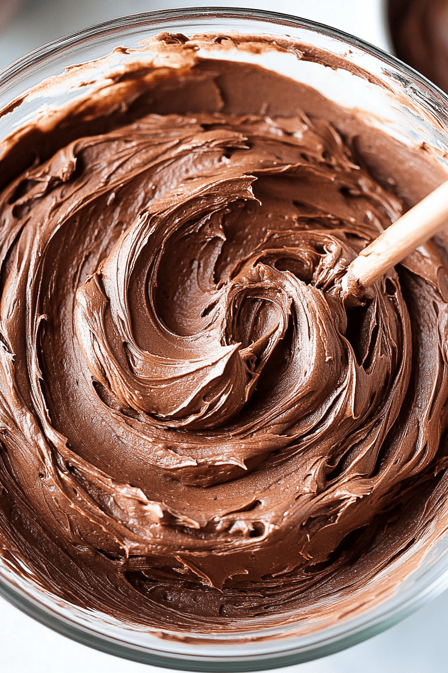 Chocolate Buttercream Frosting final dish beautifully presented and ready to serve