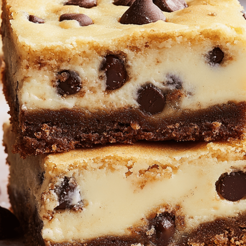 Chocolate Chip Cookie Cheesecake Bars