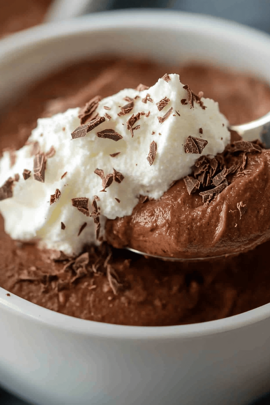 Chocolate Mousse Recipe final dish beautifully presented and ready to serve