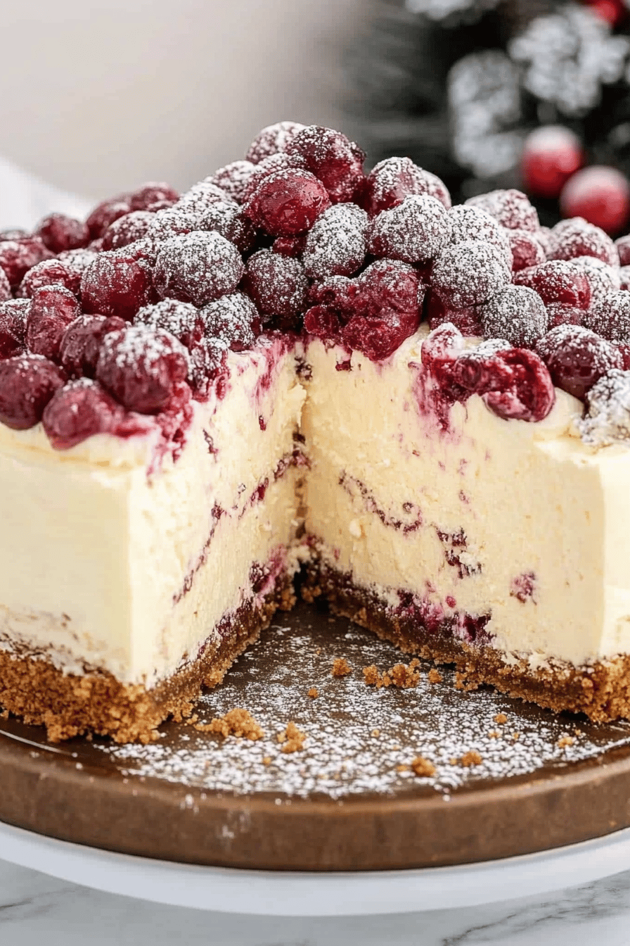 Christmas Cheesecake Recipe ingredients organized and measured on kitchen counter