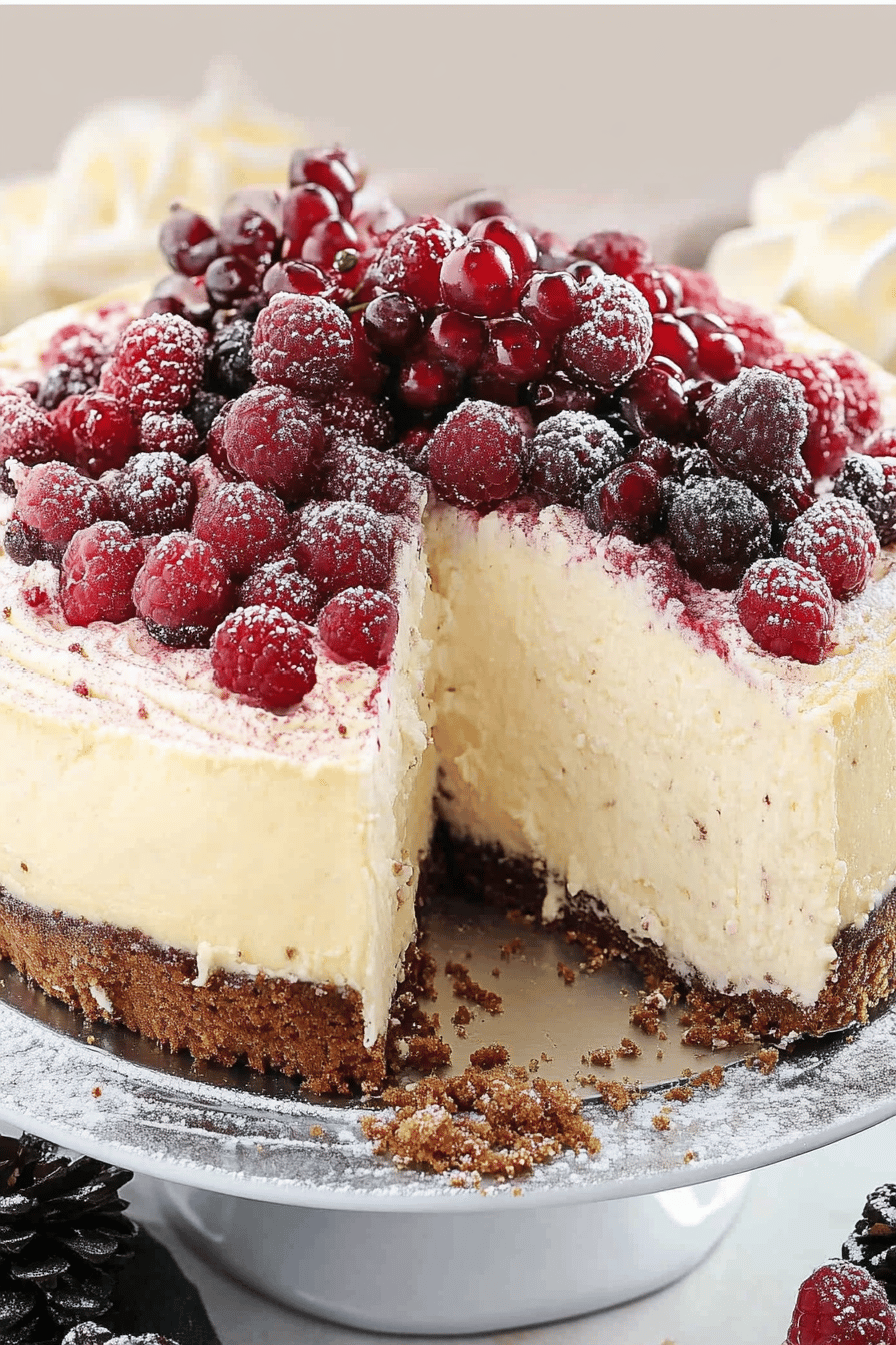 Christmas Cheesecake Recipes final dish beautifully presented and ready to serve