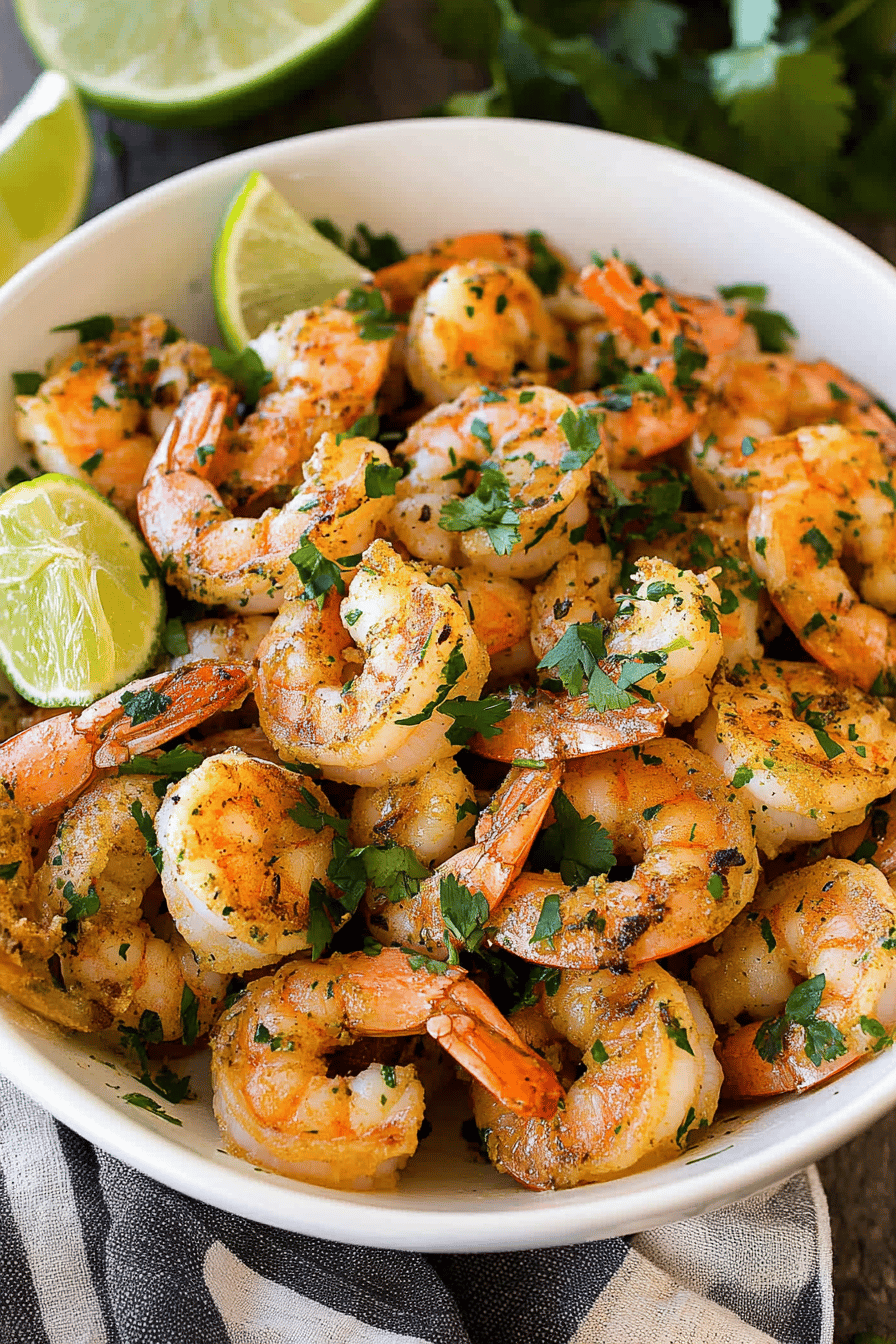 Cilantro Lime Shrimp slice on plate showing perfect texture and swirl pattern