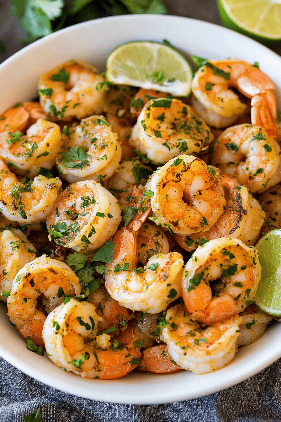 Cilantro Lime Shrimp final dish beautifully presented and ready to serve