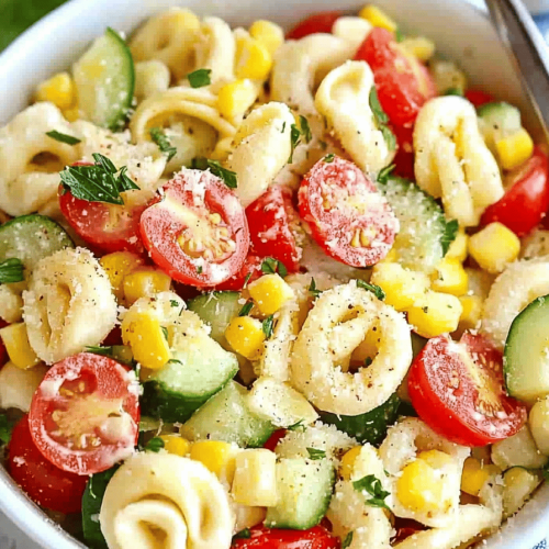 Corn Tomato Tortellini Pasta Salad