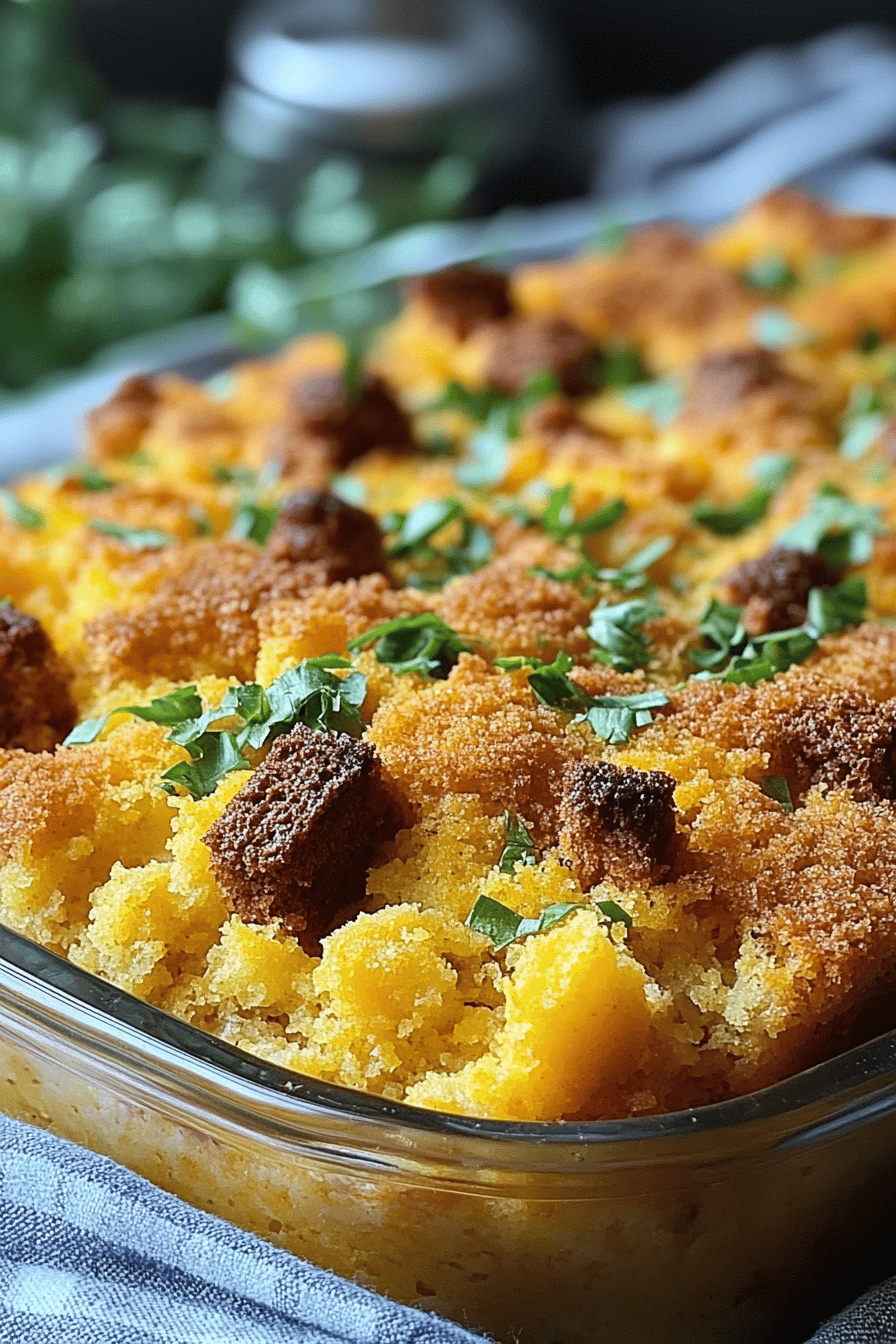 Cornbread Dressing Tips final dish beautifully presented and ready to serve