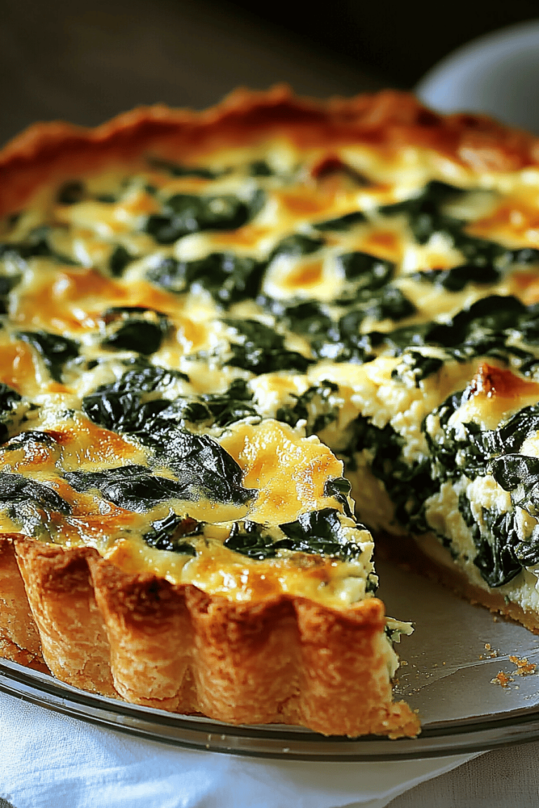 Cottage Cheese Spinach Quiche