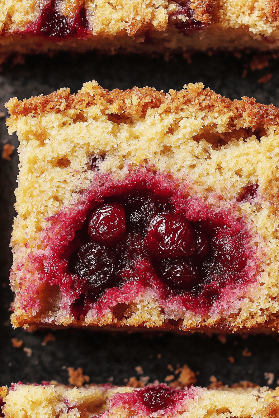 Cranberry Orange Coffee Cake final dish beautifully presented and ready to serve