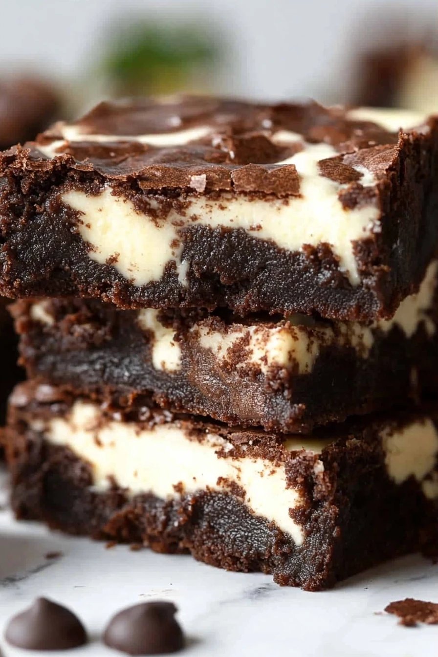 Cream Cheese Brownies ingredients organized and measured on kitchen counter