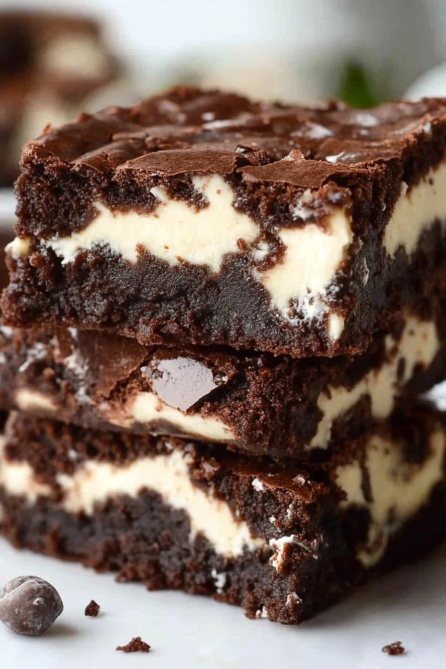 Cream Cheese Brownies final dish beautifully presented and ready to serve