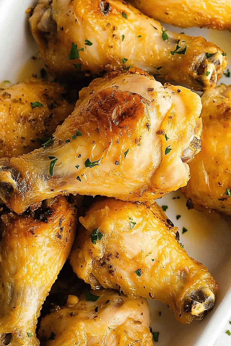 Easy Baked Chicken Drumsticks final dish beautifully presented and ready to serve