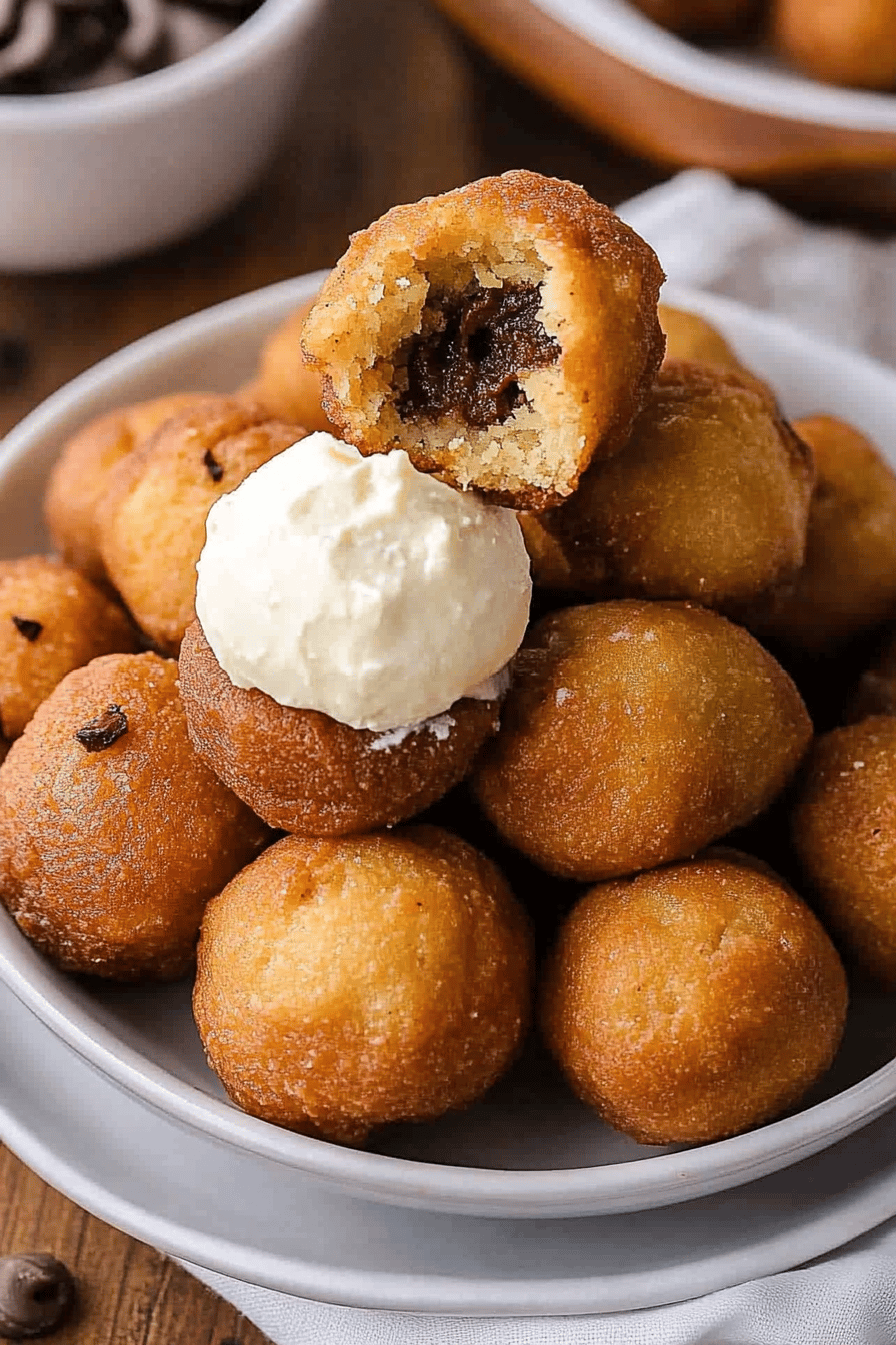 Fried Cookie Dough Bites ingredients organized and measured on kitchen counter