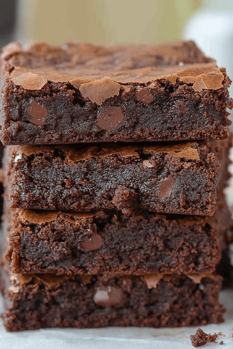 Fudgy Brownies final dish beautifully presented and ready to serve