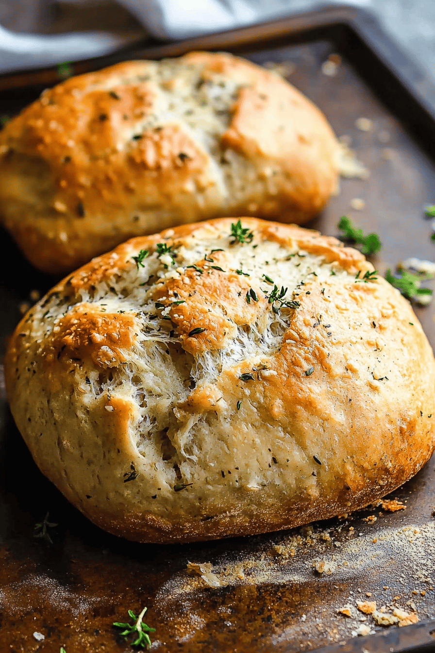 Garlic Parmesan Herb Bread final dish beautifully presented and ready to serve