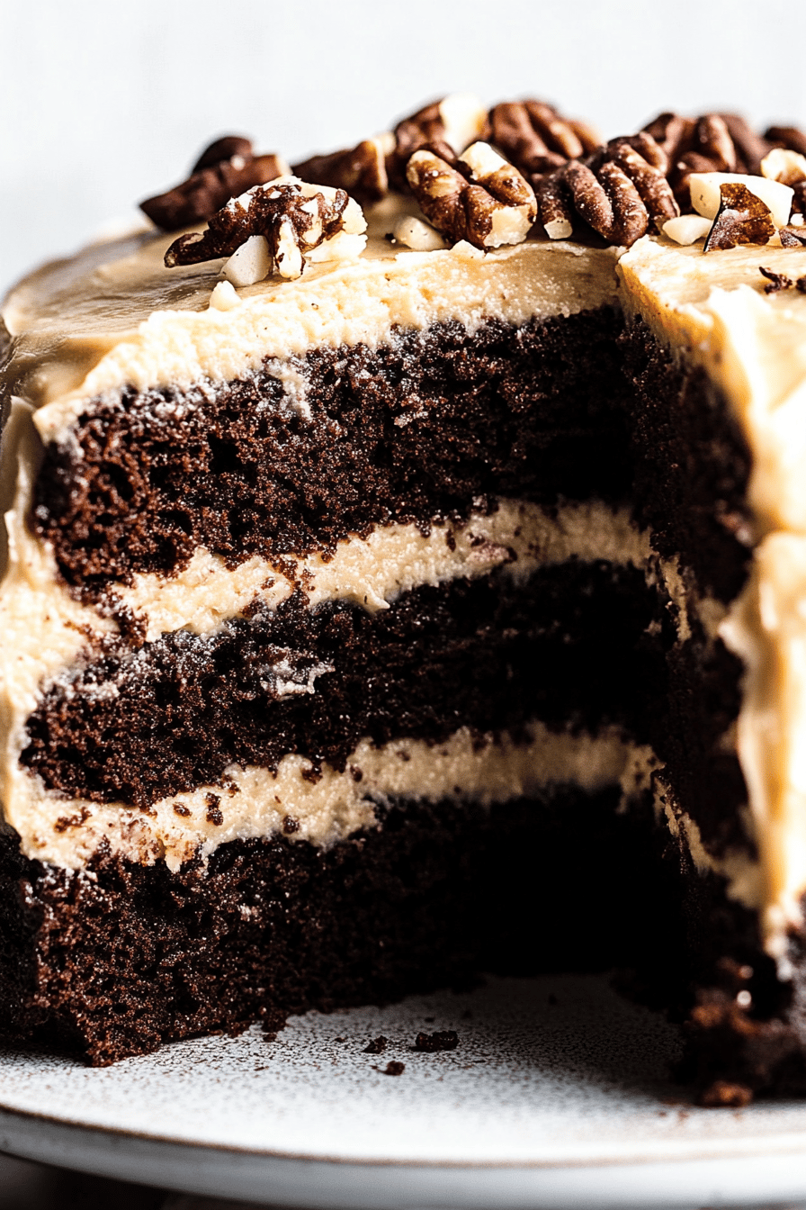 German Chocolate Cake Secrets final dish beautifully presented and ready to serve