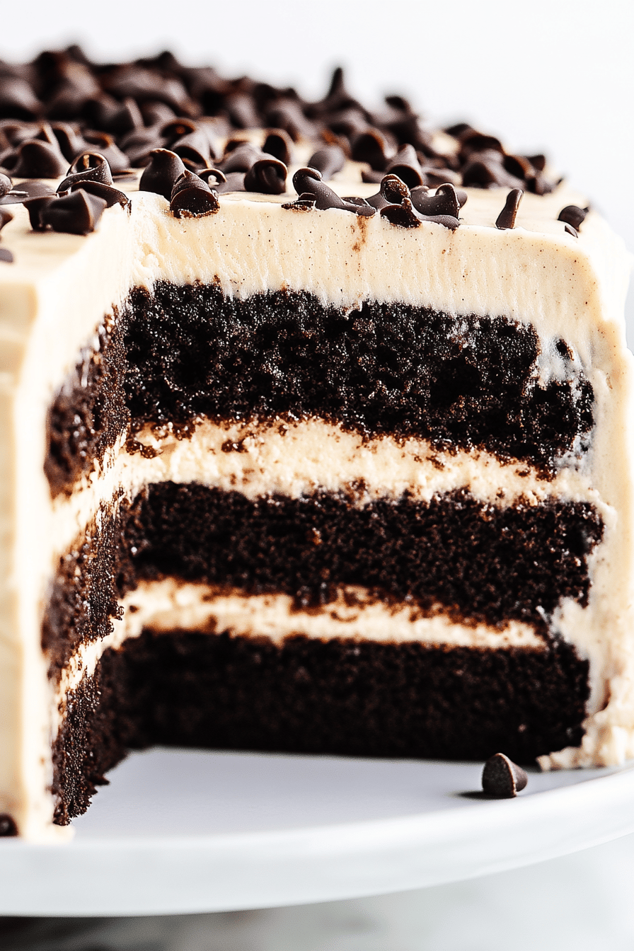 Guinness Chocolate Cake final dish beautifully presented and ready to serve