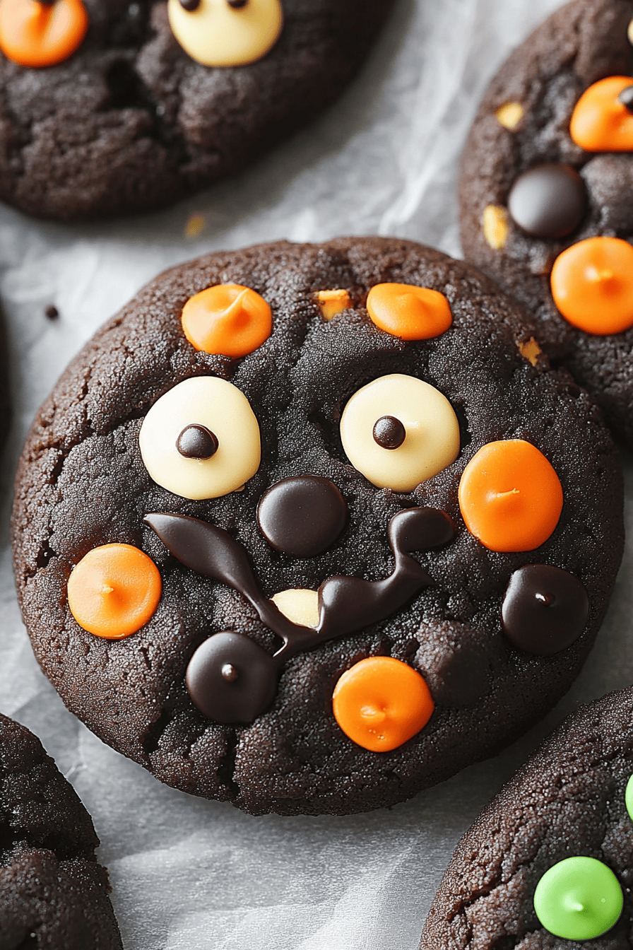 Halloween Cookies Recipes ingredients organized and measured on kitchen counter