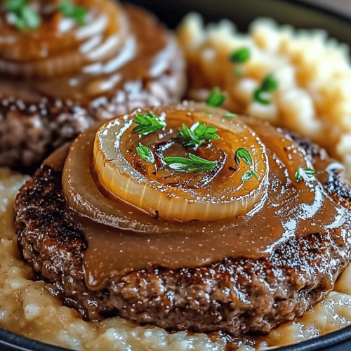 Hamburger Steaks with Onion Gravy