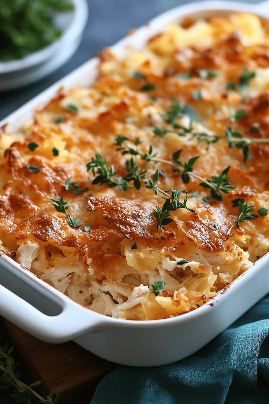 Hashbrown Chicken Casserole Tips ingredients organized and measured on kitchen counter
