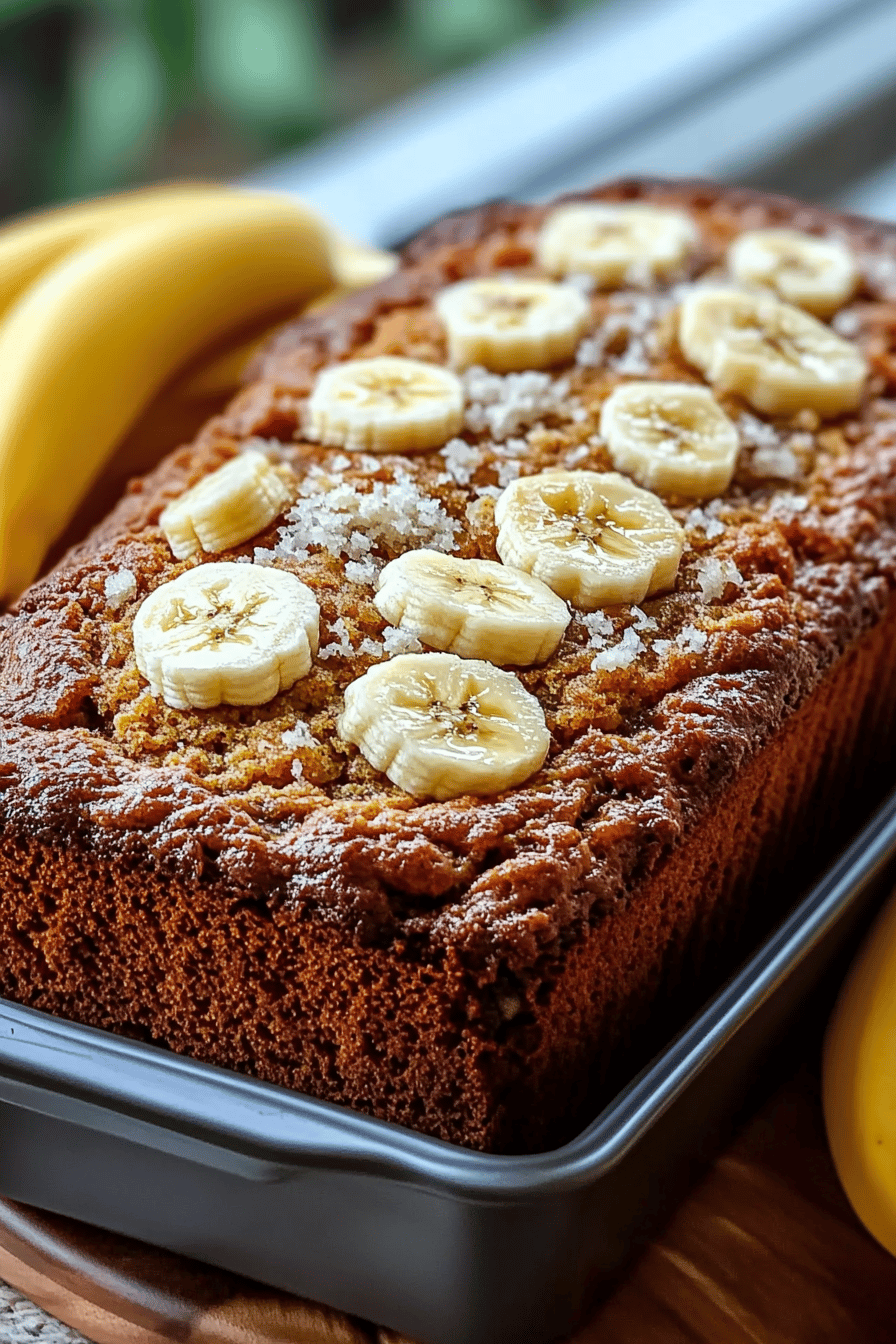 Hawaiian Banana Bread final dish beautifully presented and ready to serve