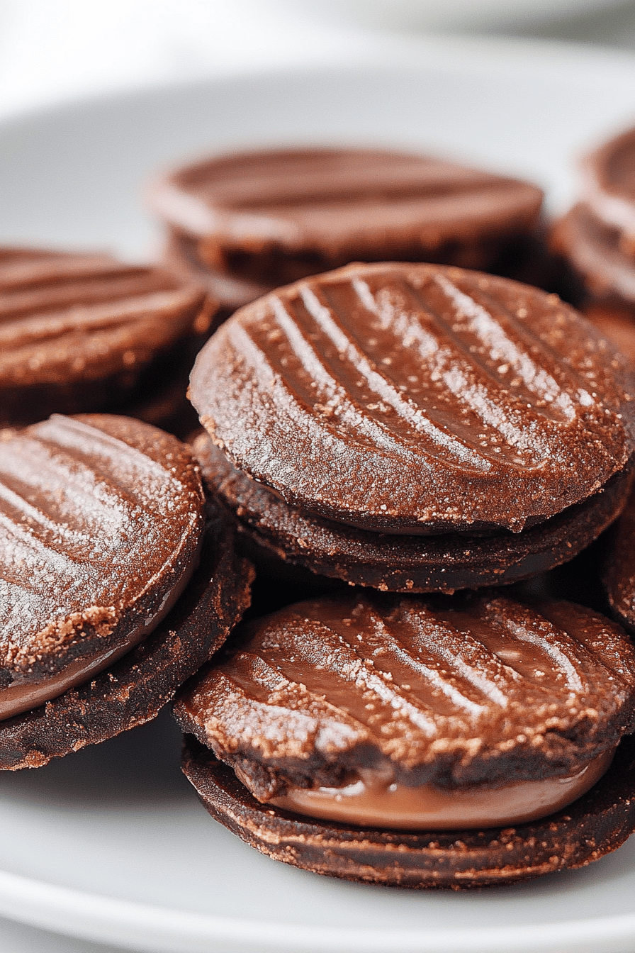 Homemade Fudge Rounds slice on plate showing perfect texture and swirl pattern