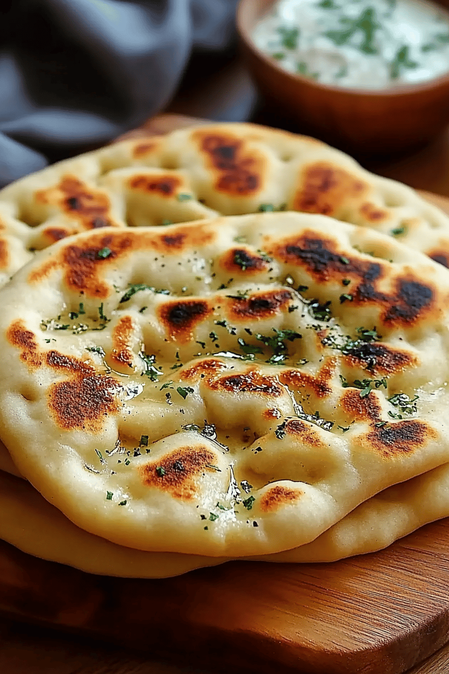 Homemade Naan Bread ingredients organized and measured on kitchen counter