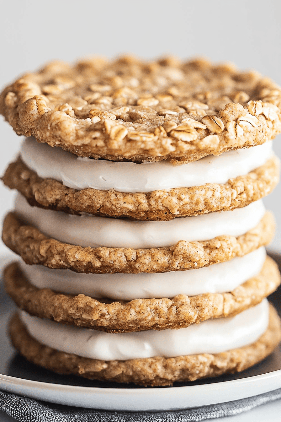 Homemade Oatmeal Cream Pies final dish beautifully presented and ready to serve