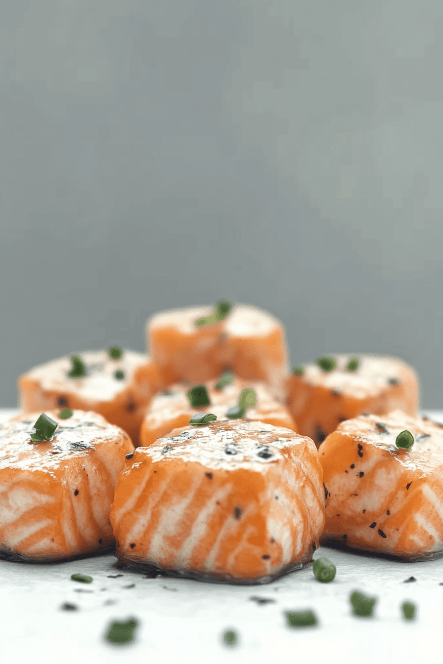 Honey Garlic Salmon Bites final dish beautifully presented and ready to serve