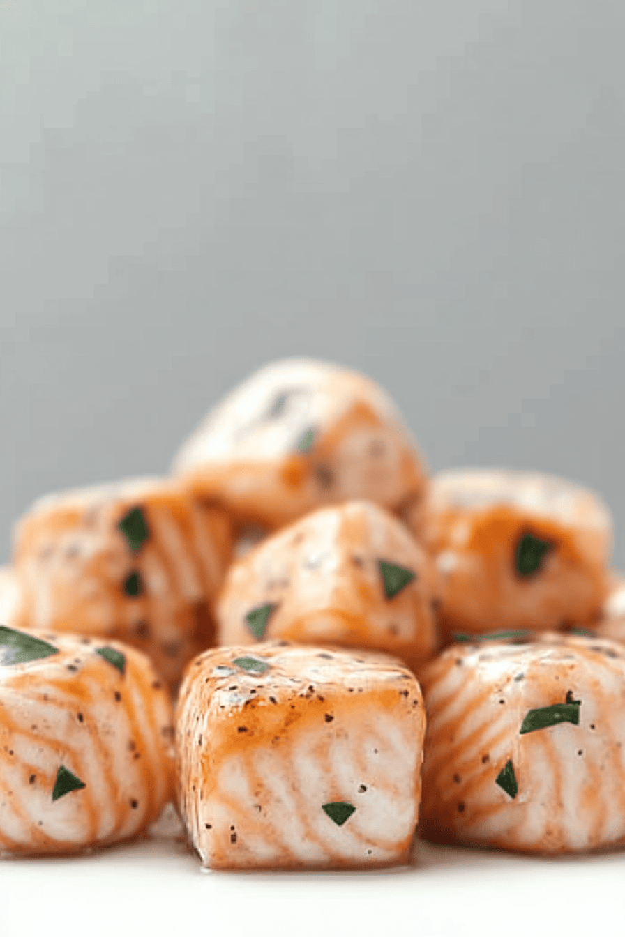 Honey Garlic Salmon Bites ingredients organized and measured on kitchen counter