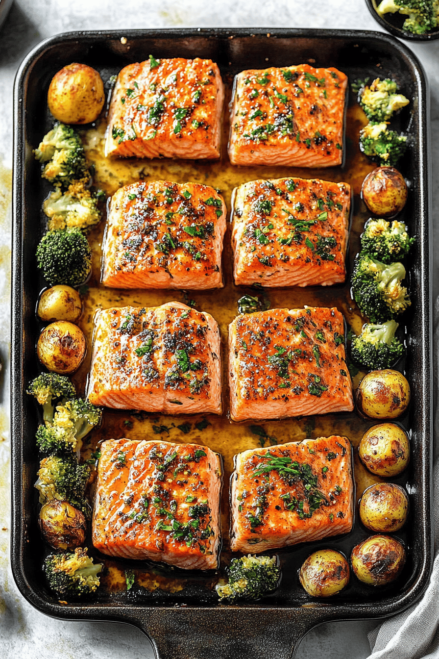 Honey Mustard Salmon final dish beautifully presented and ready to serve
