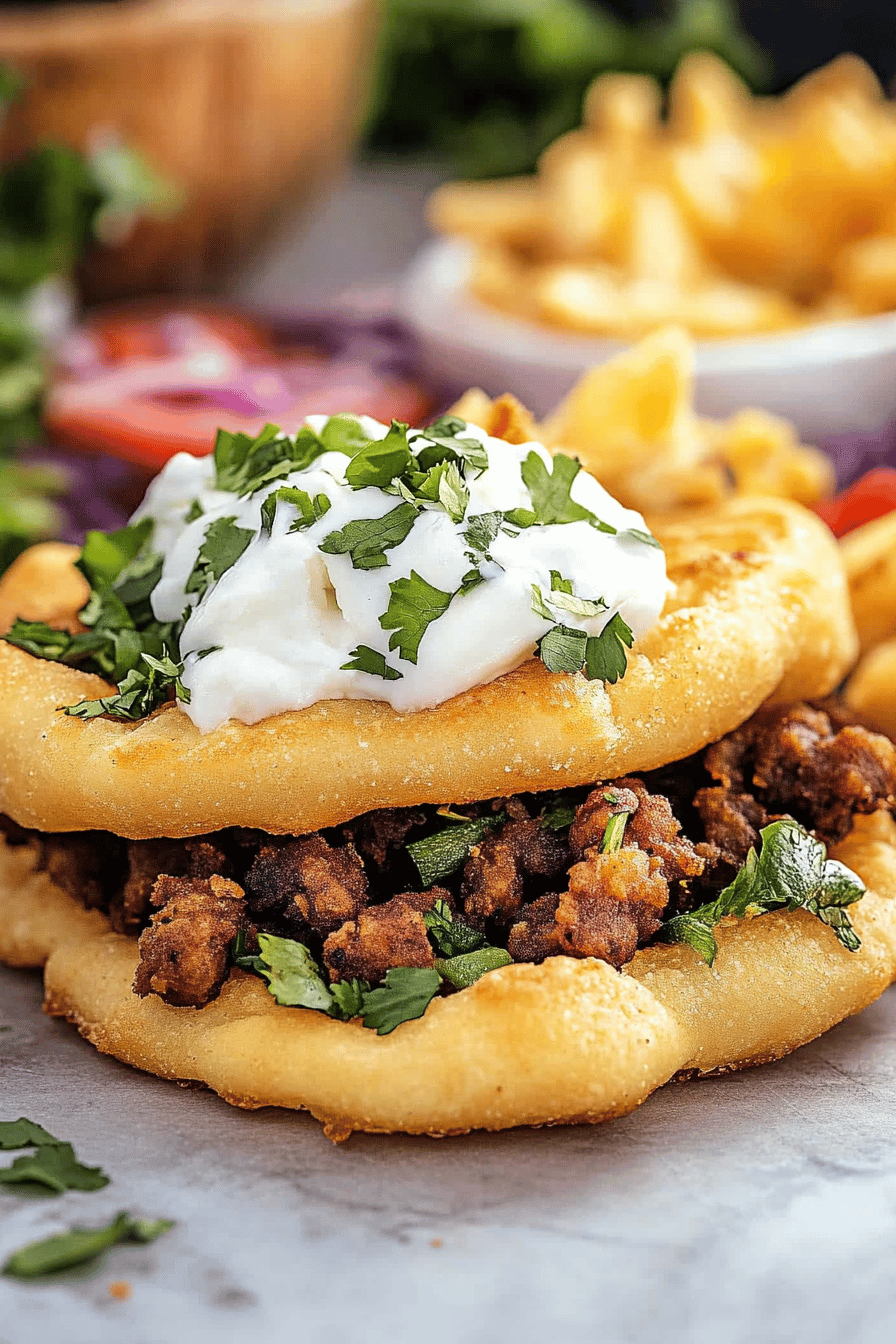 Indian Fry Bread final dish beautifully presented and ready to serve