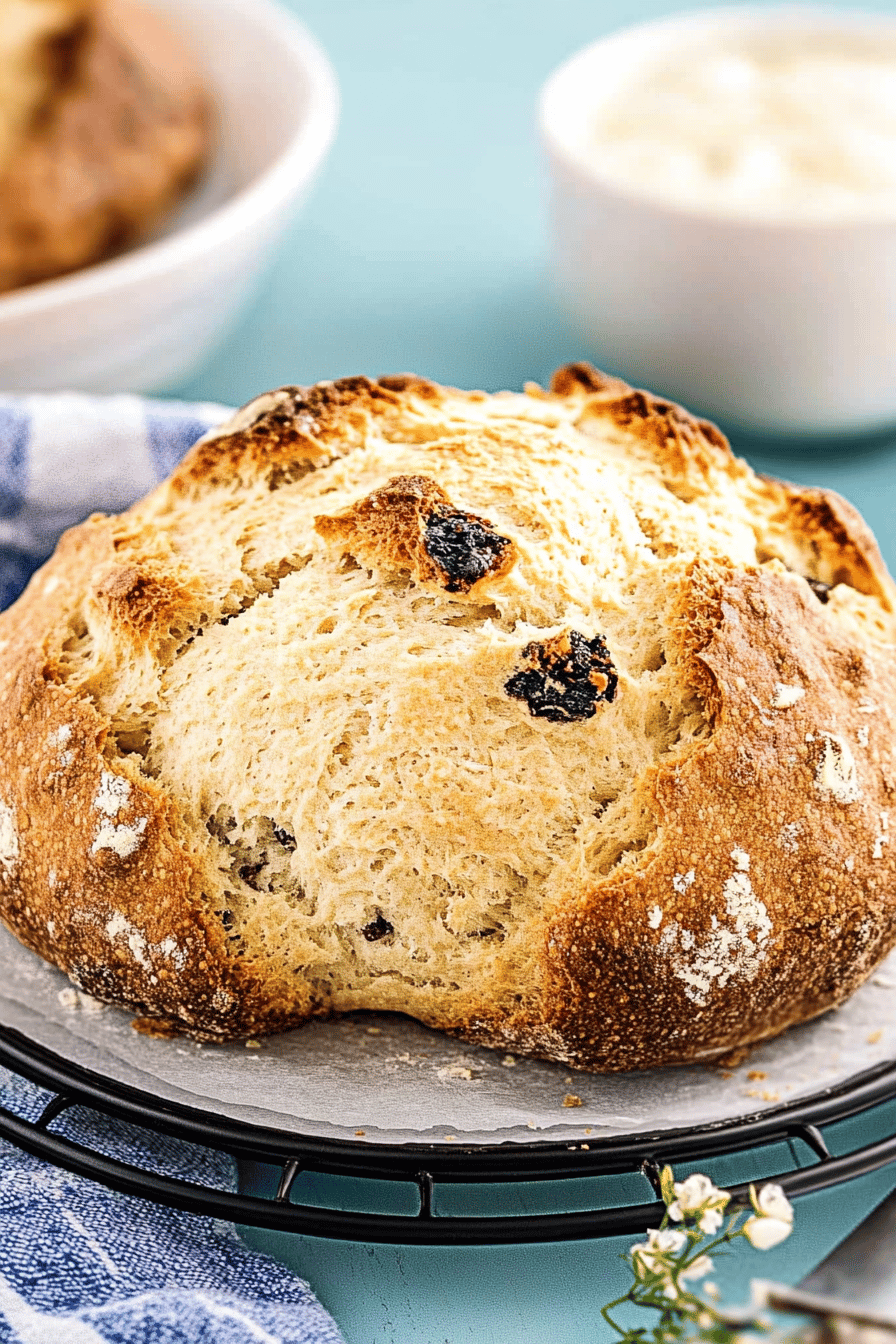Irish Soda Bread Recipe final dish beautifully presented and ready to serve