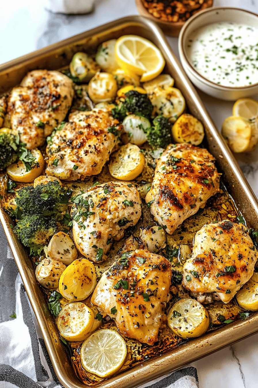 Lemon Garlic Chicken Recipe final dish beautifully presented and ready to serve