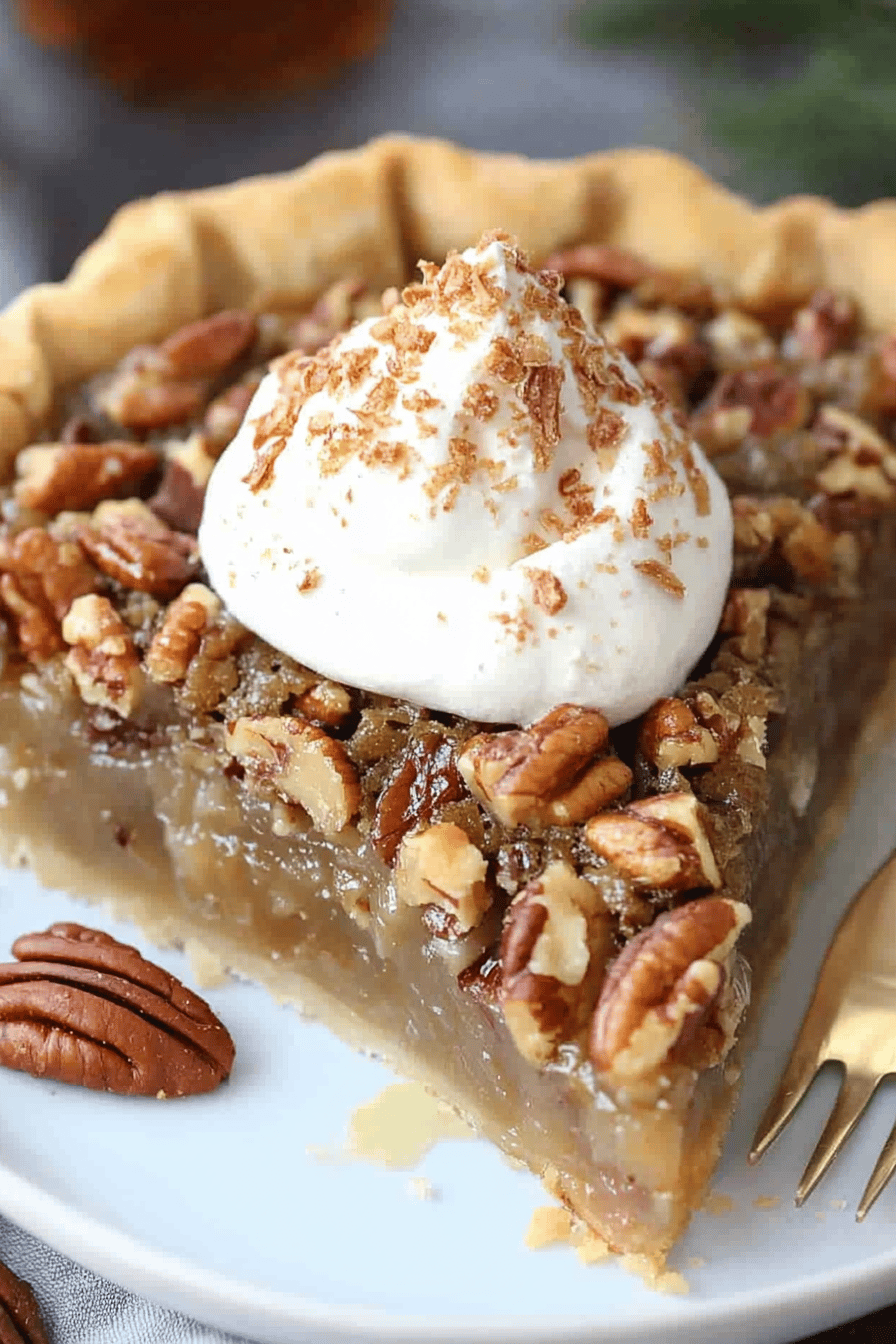 Maple Pecan Pie Recipe final dish beautifully presented and ready to serve