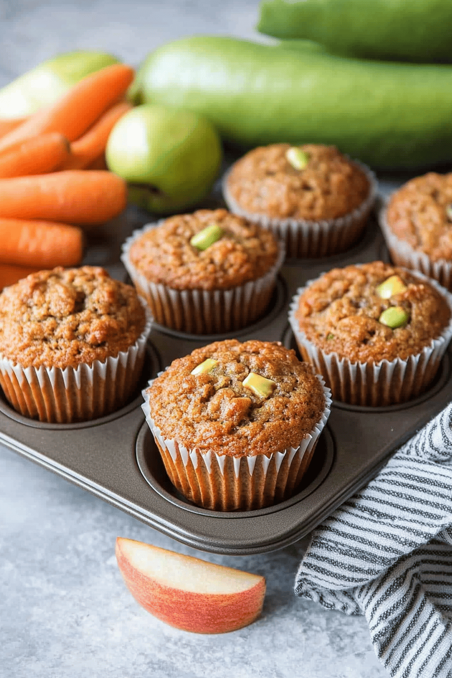 Morning Glory Muffins final dish beautifully presented and ready to serve