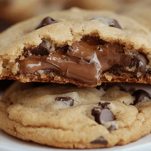 Nutella-Stuffed Chocolate Chip Cookies