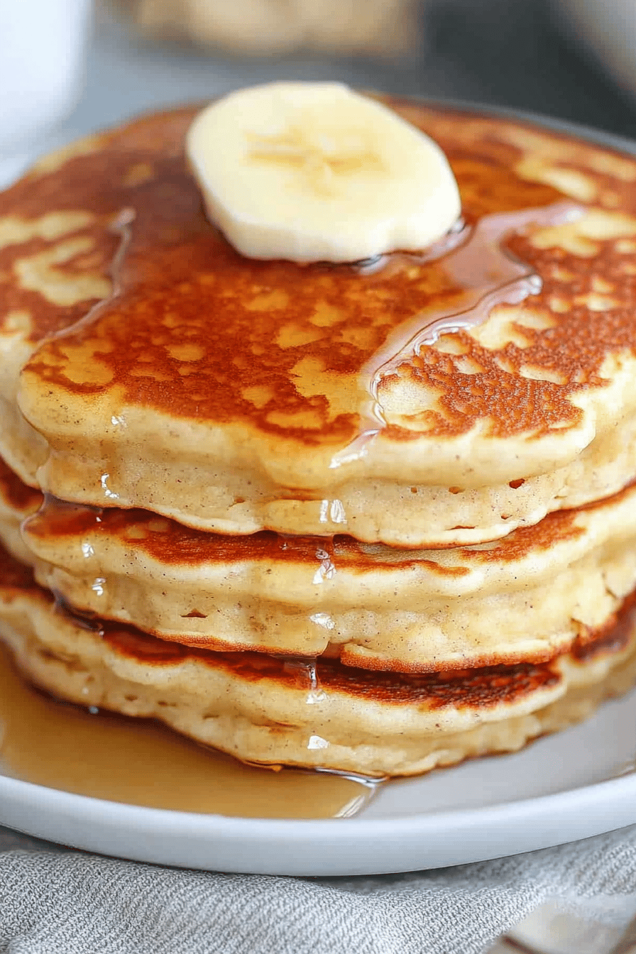 Oatmeal Pancakes final dish beautifully presented and ready to serve