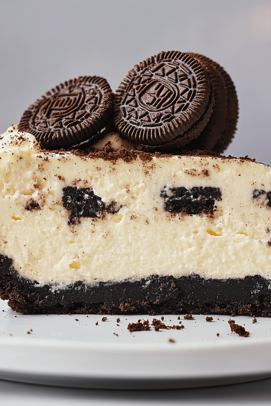 Oreo Cheesecake Recipe final dish beautifully presented and ready to serve