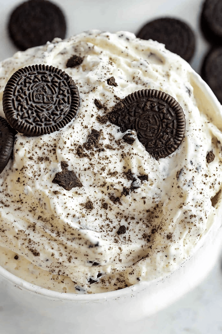 Oreo Dip Recipe ingredients organized and measured on kitchen counter