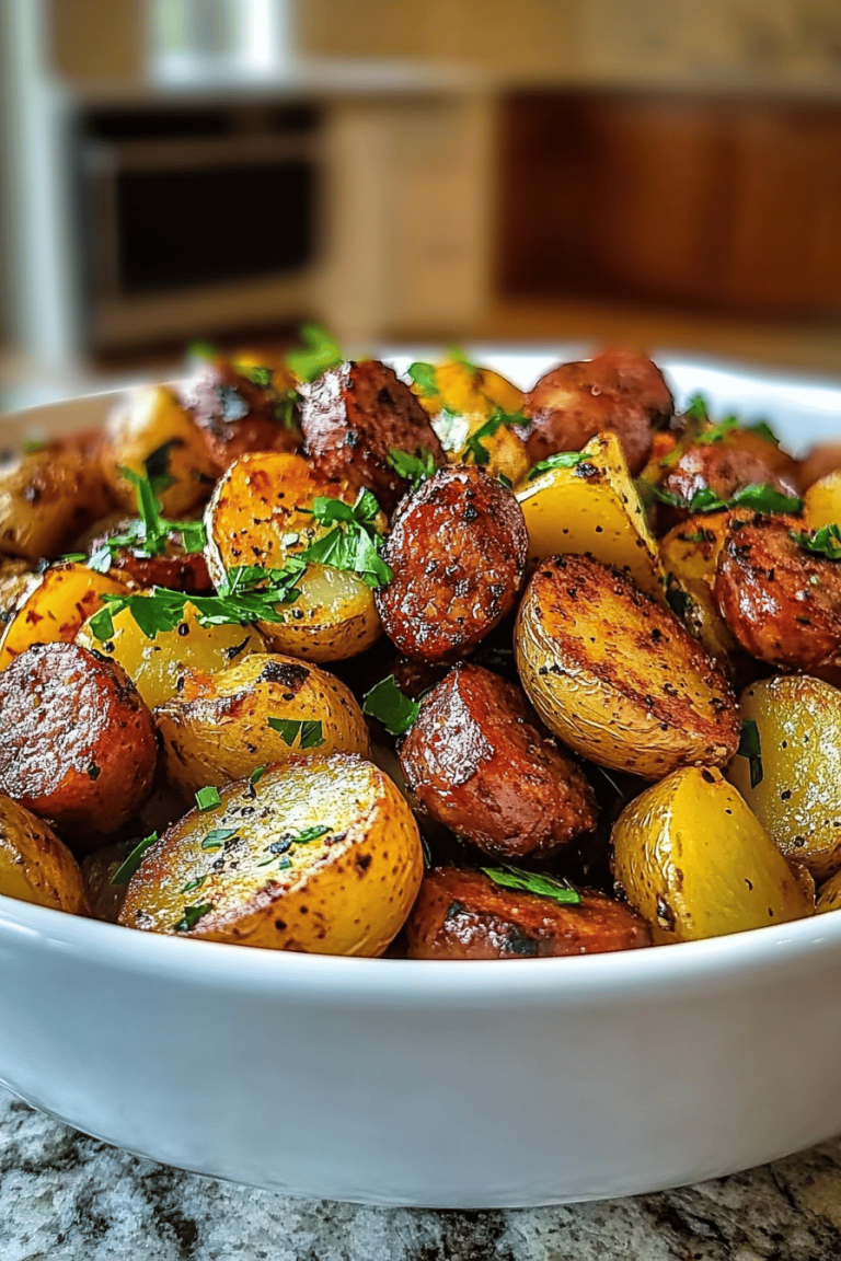 Oven-Roasted Smoked Sausage Potatoes