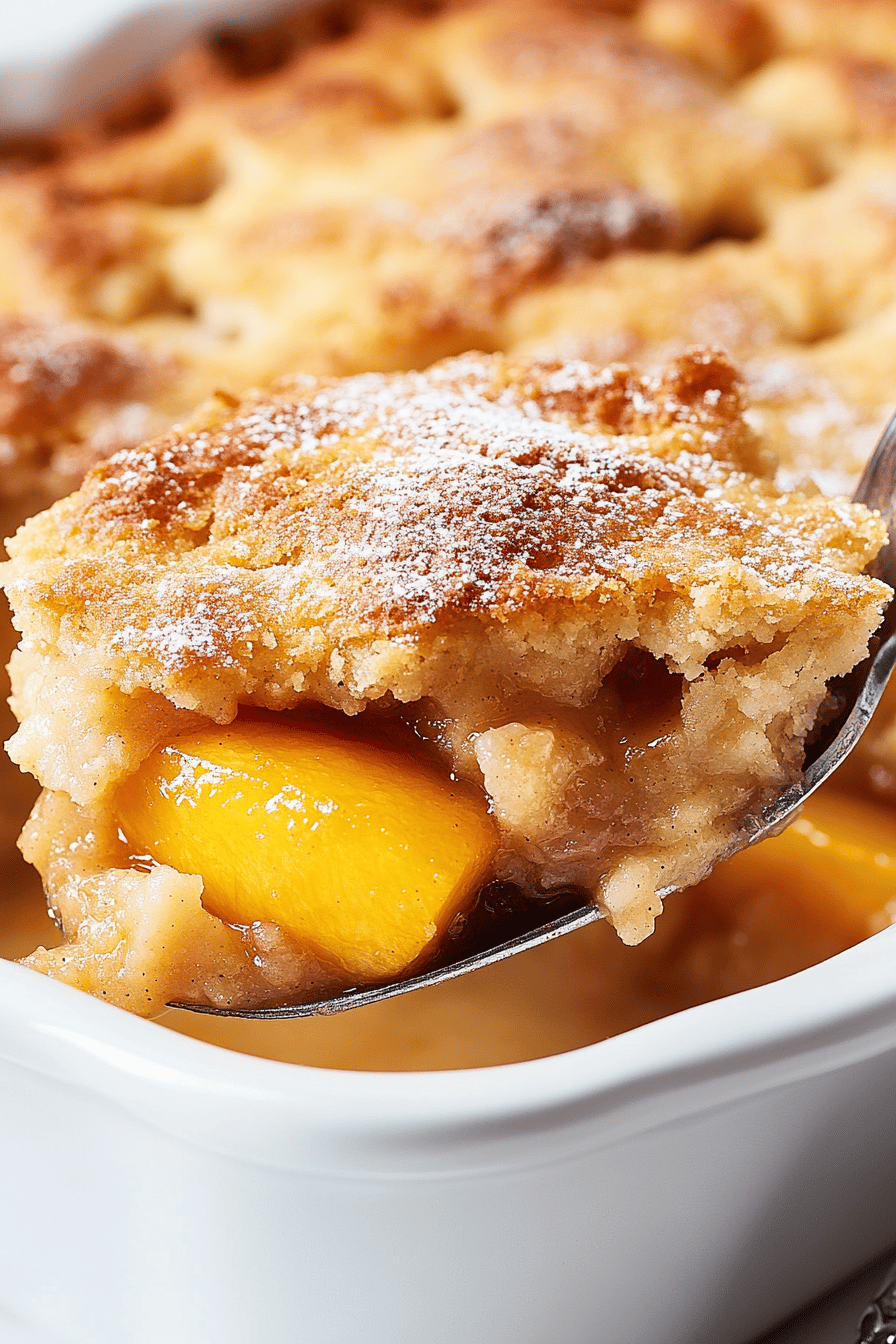 Peach Cobbler Recipe ingredients organized and measured on kitchen counter