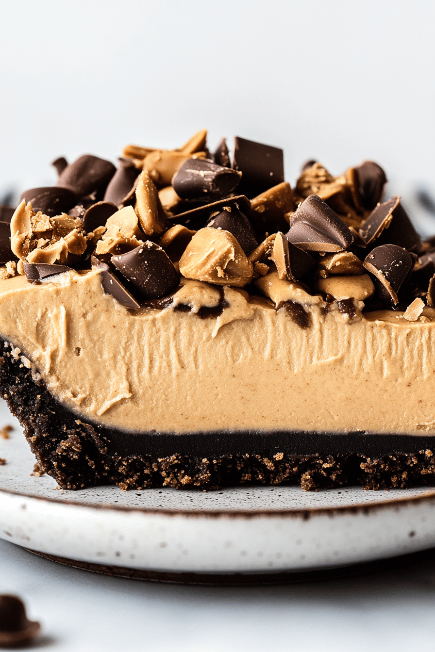 Peanut Butter Pie Recipe final dish beautifully presented and ready to serve