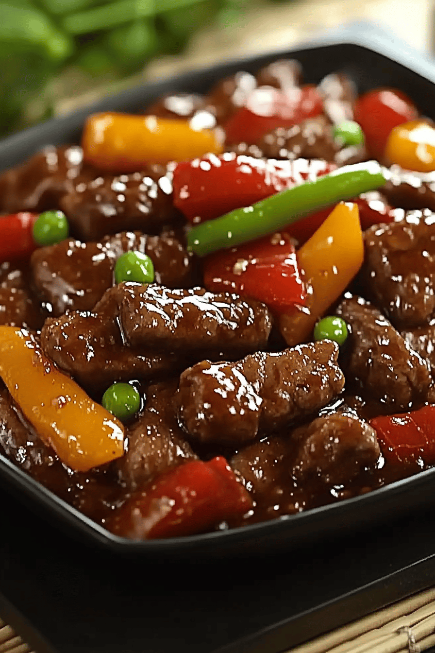 Pepper Steak Recipe final dish beautifully presented and ready to serve