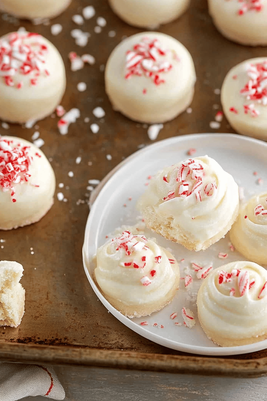 Peppermint Meltaways final dish beautifully presented and ready to serve