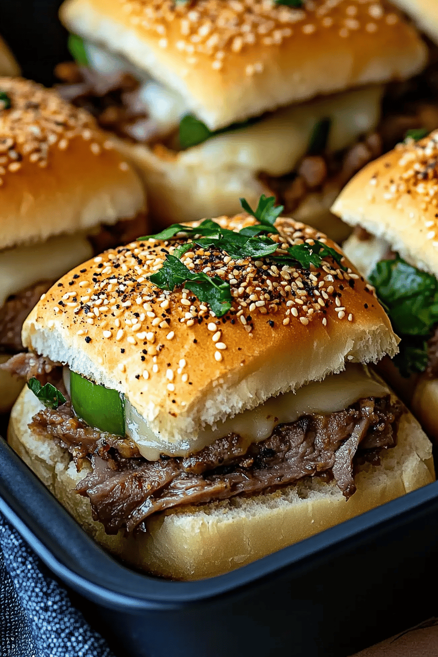 Philly Cheesesteak Sliders Recipe