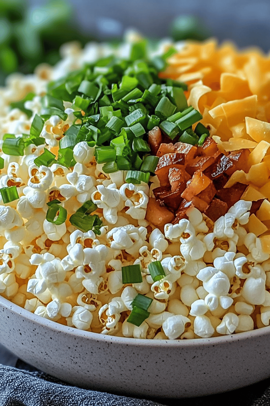 Popcorn Salad Recipe final dish beautifully presented and ready to serve